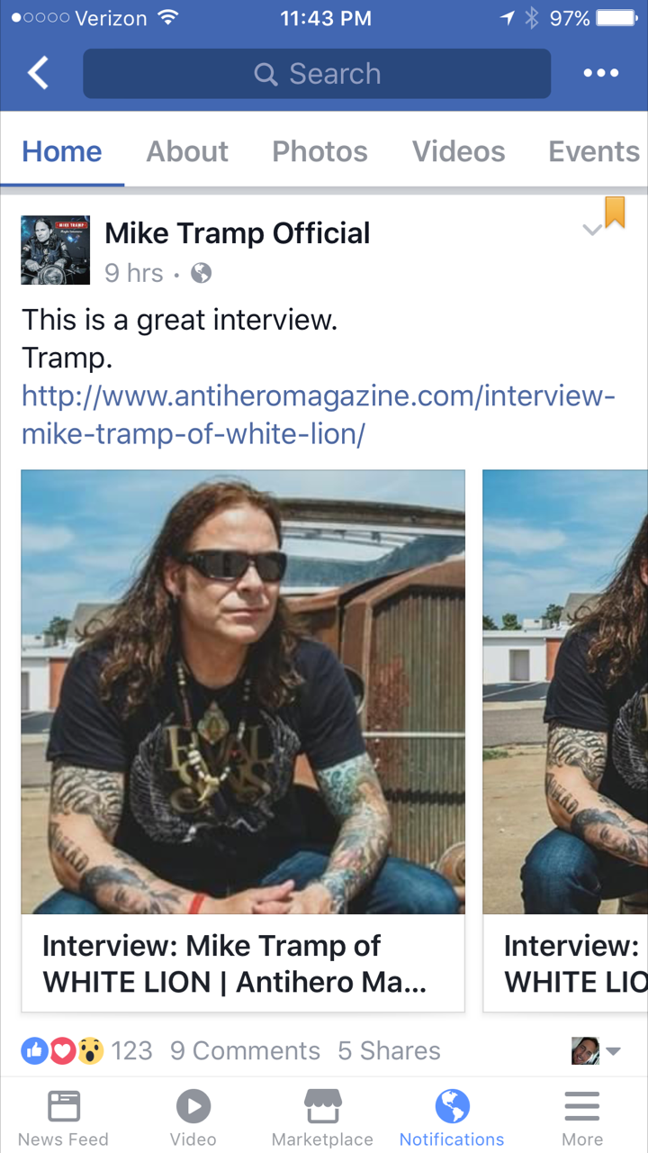 Mike Tramp Interview on Blabbermouth